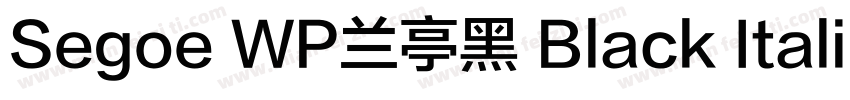 Segoe WP兰亭黑 Black Itali字体转换